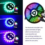 Bande lumineuse led rgb etanche, 1 / 2 / 3 / 4 / 5m, contr�le par application mobile, usb 5050, r�tro ...