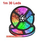 Bande lumineuse led avec t�l�commande intelligente, contr�leur wifi, rgb, ruban lumineux flexible, compatible ...