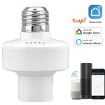 Base d'ampoule sans fil smart home, tlcommande tuya, wifi, fonctionne avec alexa, google home, support ...