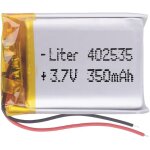 Batterie 402535 lipo 3. 7v 350mah 1. 147wh 1s 5c liter energy battery pour l'�lectronique rechargeable ...