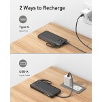 Batterie externe 10000mah avec 4 cbles intgrs, 5 sorties et 4 entres batterie portable puissante, ...
