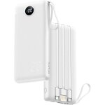 Batterie externe 20000mah power bank usb c 20w avec cbles et led display batterie portable 4 sorties ...