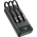 Batterie externe 27000mah, pd 20w power bank chargeur rapide avec 3 c�bles int�gr�s, 4 sorties et 2 entr�es ...