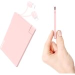 Batterie externe fine avec c�ble int�gr� 2500 mah, batterie externe l�g�re et chargeur de t�l�phone portable ...