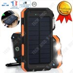 Batterie externe solaire haute capacit etanche 8000mah iphone chargeur portable de secours samsung powerbank ...