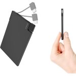 Batterie externe ultra lgre 2500 mah avec cble de type c - compatible iphone 15, samsung, android ...