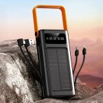 Batterie solaire externe chargeur 4 en 1 pour smartphone 20000mah � powerbank - chargeur 4 en 1 : usb, ...