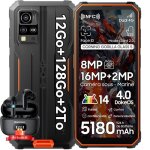 Blackview bv4800 pro smartphone incassable android 14 12go + 128go ecran 6. 56  5180mah 16mp + 8mp nfc ...