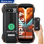 Blackview n6000 mini smartphone incassable 4, 3  16go + 256go dual sim android 13 - orange