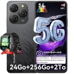 Blackview shark 9 smartphone 5g ecran 6. 67 pouces nfc 24go + 256go android 14 50mp 5000mah dual sim ...