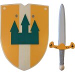 Bnhgc - epe et bouclier de chevalier en bois faits a la main - jouet pour enfants, garons et filles ...