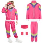 Bnhgc - survtements rtro des annes 80 pour enfant, dguisement anne 80 avec bandeaux et bracelets ...