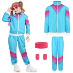 Bnhgc - survtements rtro des annes 80 pour enfant, dguisement anne 80 avec bandeaux et bracelets ...