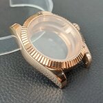 Botier en acier de luxe pour homme, botier en verre saphir, bote de montre a bracelet, botier nh35, ...