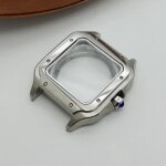 Boîtier de montre carré 38mm, bracelet en cuir 21mm pour seiko carter sandoz nh36 nh35 nh70, mouvement ... Boîtier de montre carré 38mm, bracelet en cuir 21mm pour seiko carter sandoz nh36 nh35 nh70, mouvement ...