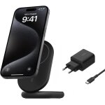 Boostcharge socle de recharge qi2 (chargeur pliable, compatible magsafe, 15 w, pour modles de l'iphone ...