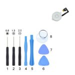 Bouton + nappe bouton home blanc + outils pour iphone 4