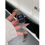 Bracelet en acier inoxydable et bambou ?il de chat pour apple watch 3456ses78s9 apple watch iwatch s10 ...
