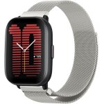 Bracelet compatible avec amazfit active, m�tal acier inoxydable tiss� en maille ajustable magn�tique ...