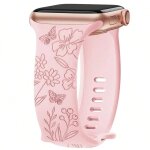 Bracelet pour apple watch 38mm - 40mm - 41mm series 9 8 se 7 6 5 4 3 2 1 / 42mm (serie 10 / 11) silicone ...