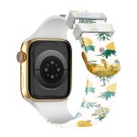 Bracelet pour apple watch 41 / 40 / 38 mm silicone a motif ananas multicolore