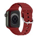 Bracelet pour apple watch 41mm / 40mm / 38 mm silicone ajustable bordeaux