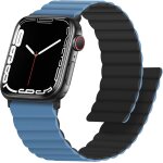 Compatible avec bracelet apple watch 42mm 41mm 40mm 38mm, bracelet silicone magntique rversible double ...