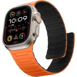 Compatible avec bracelet apple watch 49 / 46 / 45 / 44 / 42 / 41 / 40 / 38mm, bracelet silicone magn�tique ...