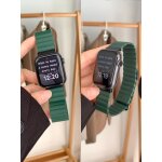 Convient pour bracelet apple watch cuir grain litchi magntique apple watch s8 gnration iwatch7654se ...