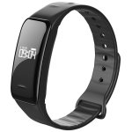 Bracelet connect 0. 49 pouces oled ip67 montre cardio podomtre sommeil noir yonis