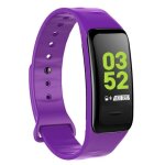 Bracelet connect� ecran ips 0. 96 pouce suivi cardiaque sommeil ip67 violet yonis