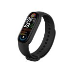 Bracelet connect� multisports avec suivi sant� mod�le milky noir
