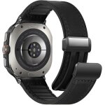 Bracelet en cuir magn�tique compatible avec samsung galaxy watch 7 / 6 / 5 / 4 / active 2 40 mm, 44 mm, ...