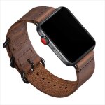 Bracelet en cuir vritable pour apple watch ultra. confortable, elgant et durable. boucle marron. style ...