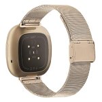 Bracelet de montre en acier inoxydable pour fitbit versa 3 / sense or