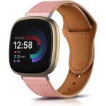 Bracelet compatible avec fitbit versa 4 / versa 3 / sense / sense 2, hommes et femmes vintage de cuir ...