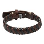 Bracelet - fossil - ja5932716 - cuir - acier - marron / noir