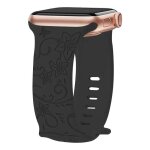 Bracelet gravé pour bracelet de montre apple 40mm 44mm 41mm 49mm 45mm 38mm 42mm bracelet fleuri en silicone ... Bracelet gravé pour bracelet de montre apple 40mm 44mm 41mm 49mm 45mm 38mm 42mm bracelet fleuri en silicone ...