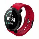 Bracelet intelligent bleu: etanche ip67 moniteur cardiaque tension sommeil rouge yonis