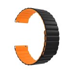 Bracelet magneticwavesilicon phonecare pour garmin forerunner 245 - noir / orange