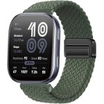 Bracelet magn�tique compatible avec amazfit bip 6, 22mm sangle tress�e en nylon doux [unisexe]