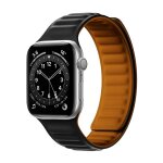 Bracelet magn�tique en silicone lisse para apple watch series 10 - 42mm - preto