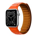 Bracelet magn�tique en silicone lisse para apple watch series 11 - 42mm - laranja