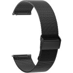 Bracelet de montre 22 mm en acier inoxydable a maille - bracelet de remplacement rglable a dgagement ...
