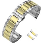 Bracelet montre en acier inoxydable avec extr�mit� droite et courb�e 14mm 15mm 16mm 17mm 18mm 19mm 20mm ...