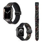 Bracelet montre pour apple iwatch 18 mm (38 / 40 / 41 / 42 / 44 / 45 mm) en silicone et cuir v�ritable ...