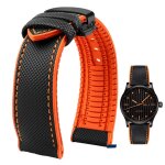 Bracelet de montre astronomique en nylon et silicone pour homme, accessoires etanches en caoutchouc pour ... Bracelet de montre astronomique en nylon et silicone pour homme, accessoires etanches en caoutchouc pour ...