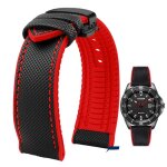 Bracelet de montre astronomique en nylon et silicone pour homme, accessoires etanches en caoutchouc pour ... Bracelet de montre astronomique en nylon et silicone pour homme, accessoires etanches en caoutchouc pour ...