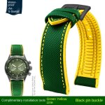 Bracelet de montre astronomique en nylon et silicone pour homme, accessoires etanches en caoutchouc pour ...