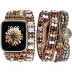 Bracelet de montre bohme avec perles pour femme compatible avec apple watch 38 mm, 40 mm, 41 mm, 42 ...